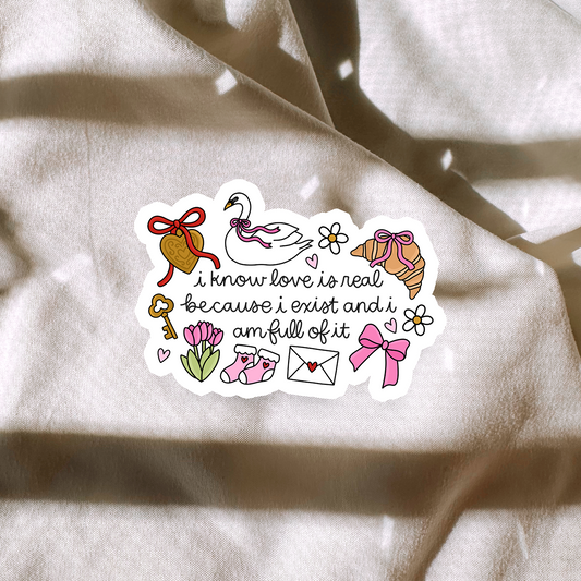Love Is Real Sticker