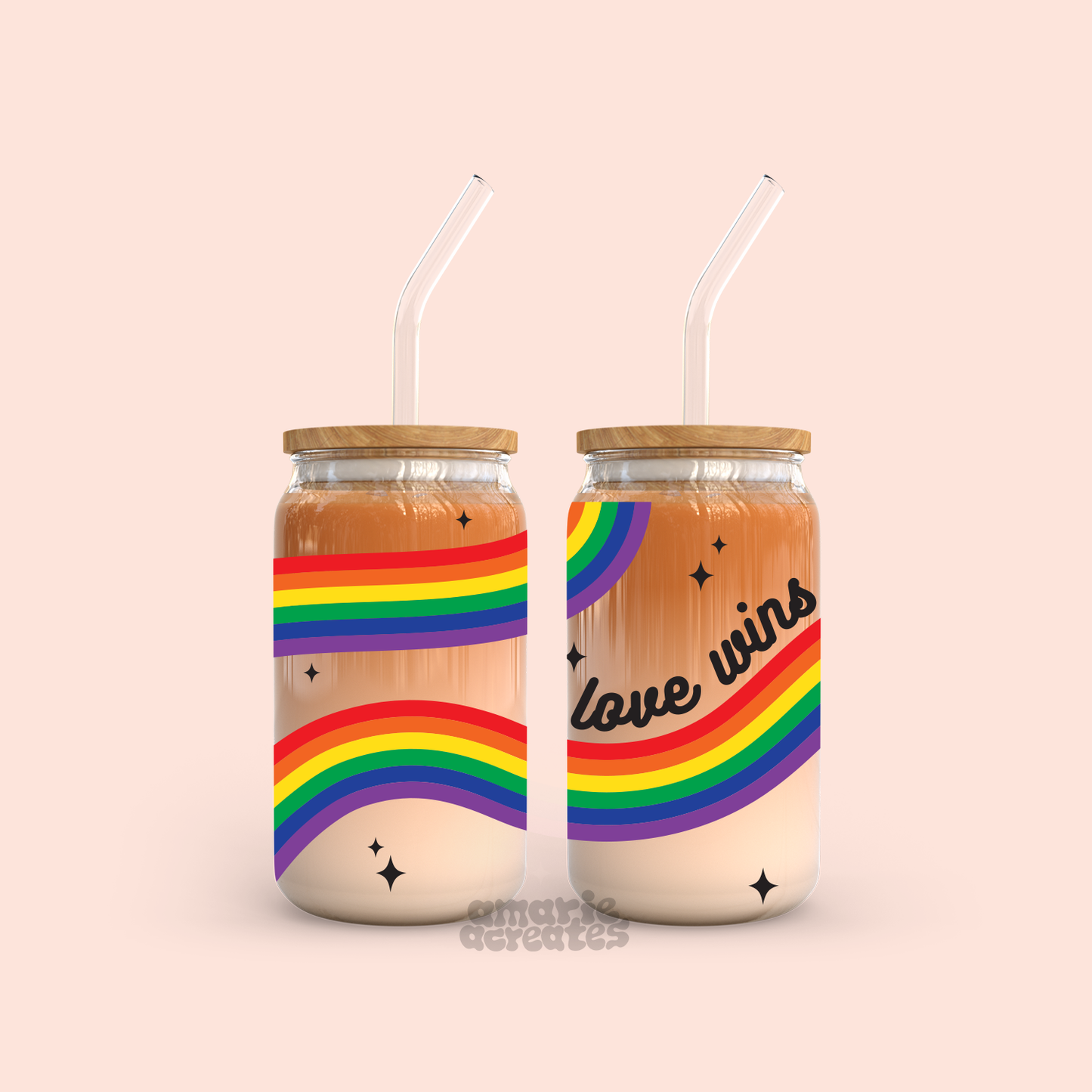 Love Wins Glass Cup