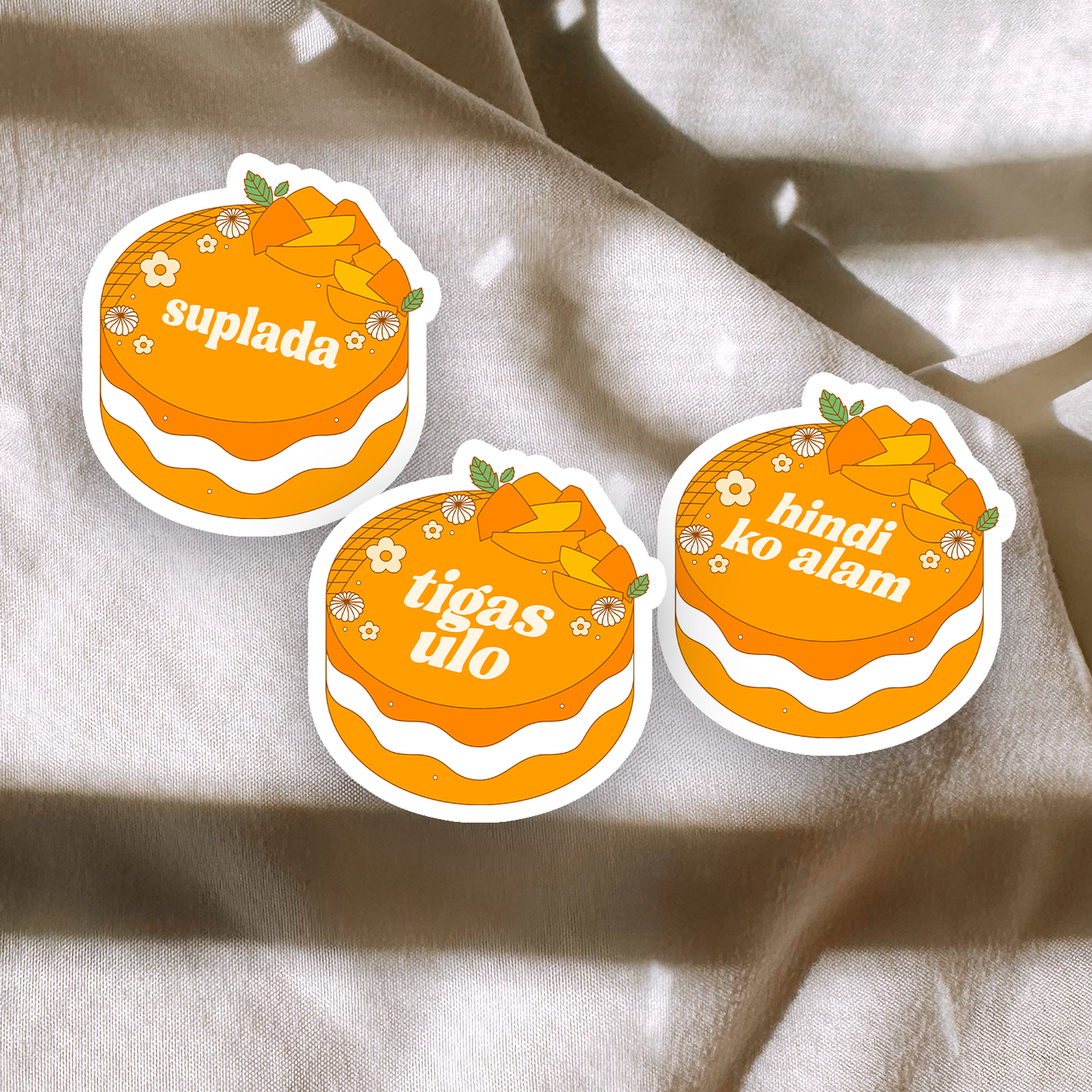 Filipino Mango Cake Sayings Stickers