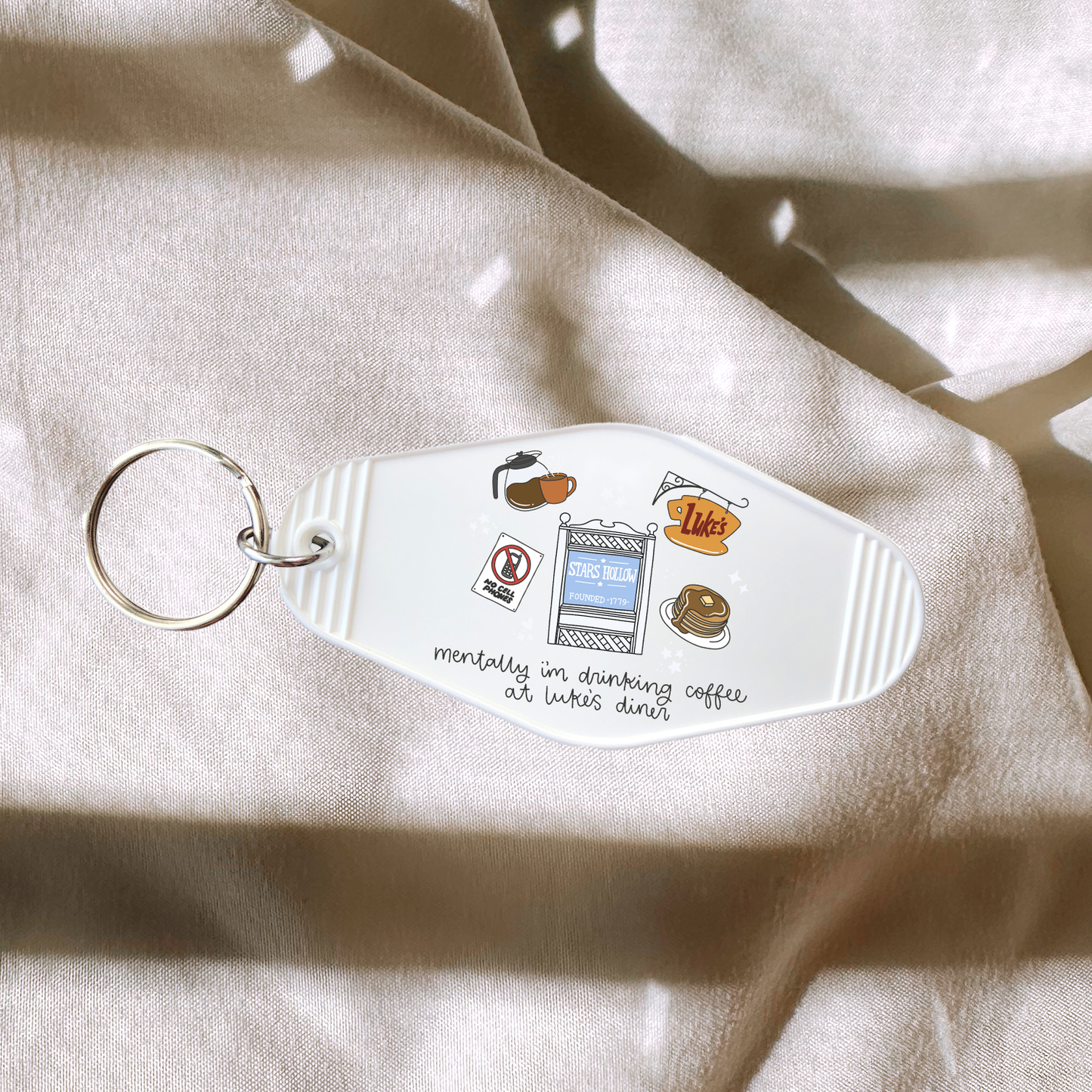 Mentally Drinking Coffee At Lukes Diner Keychain