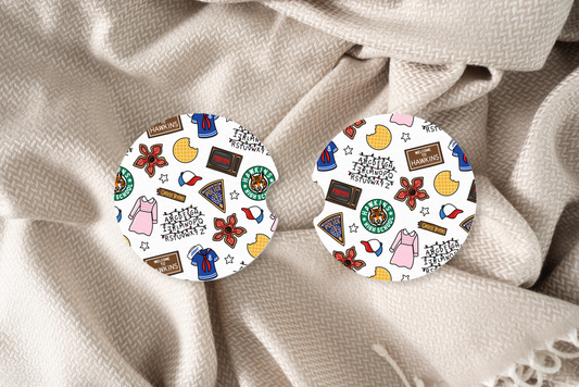 Mentally In Hawkins Indiana Car Coaster