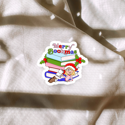 Merry Bookmas Lizzie Sticker