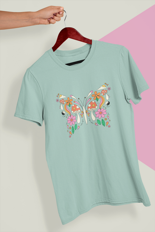 Butterfly Doodle Graphic Top