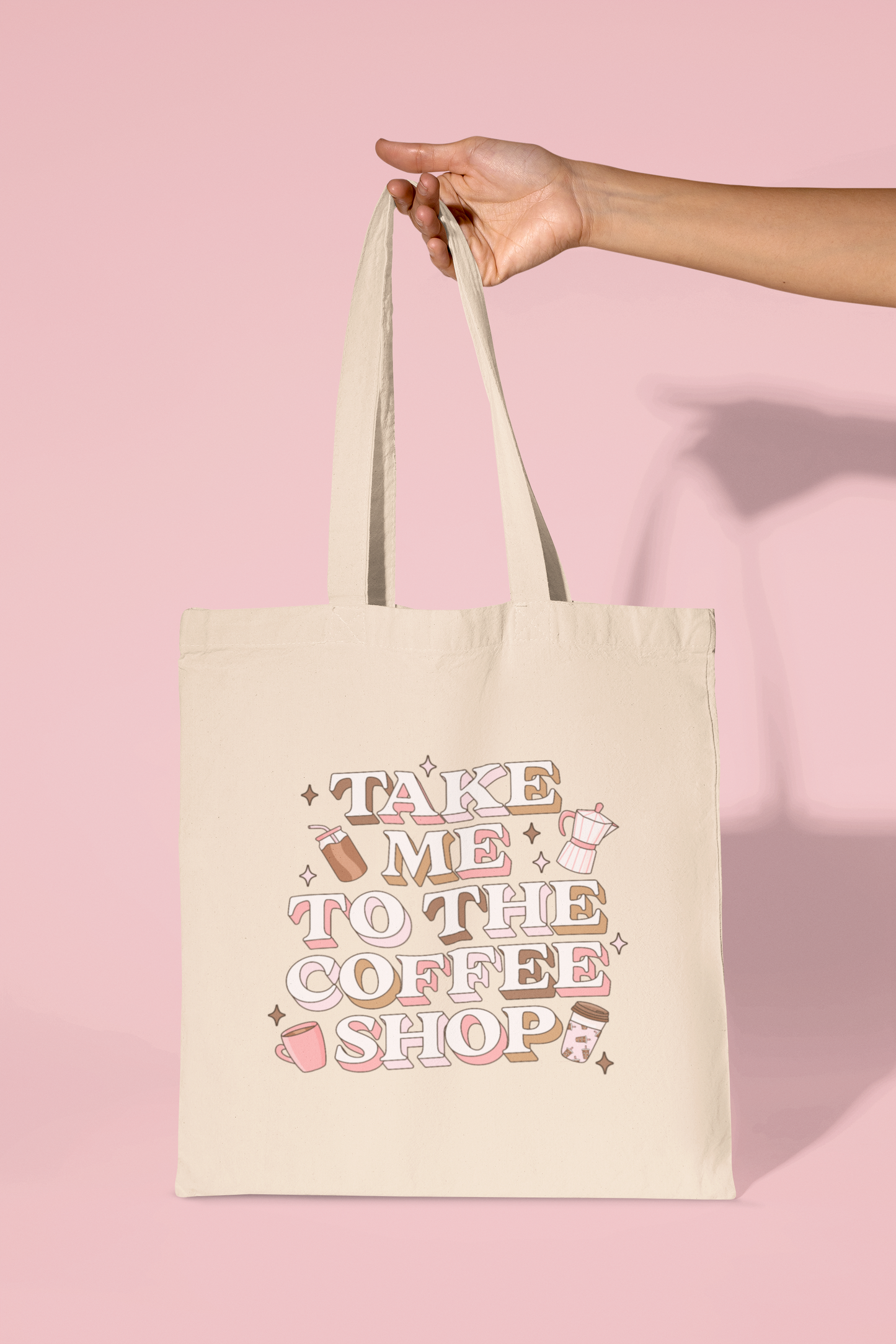 Take Me To The Coffee Shop Tote Bag