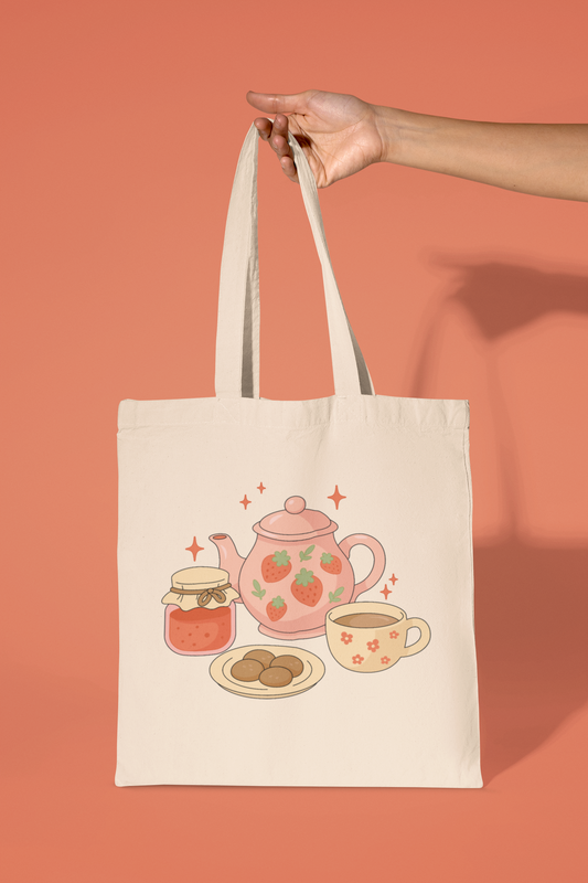 Strawberry Tea Tote Bag
