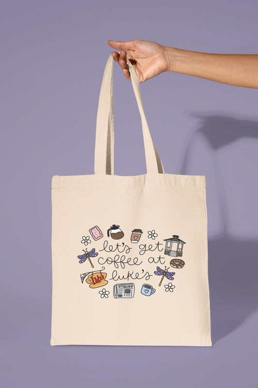 Lets Get Coffee At Lukes Tote Bag