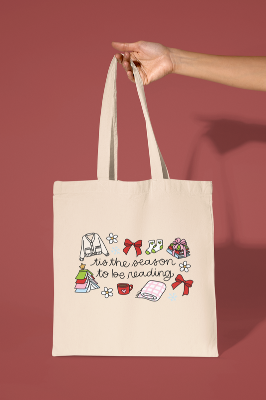Tis The Season To Be Reading Tote Bag