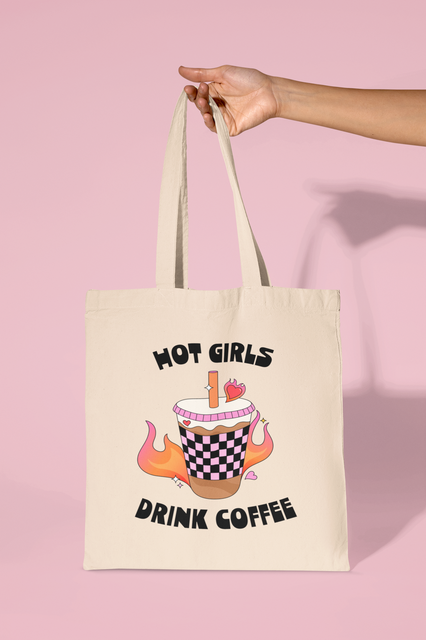 Hot Girls Drink Coffee Tote Bag