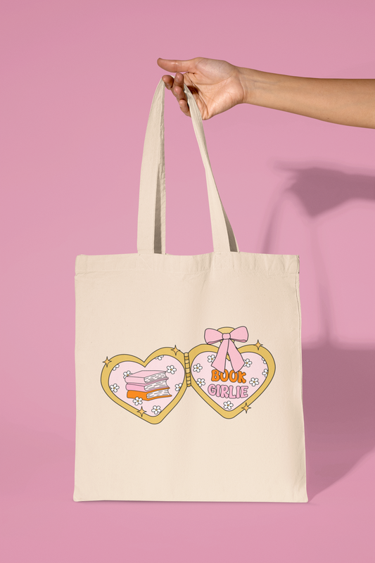 Book Girlie Locket Tote Bag