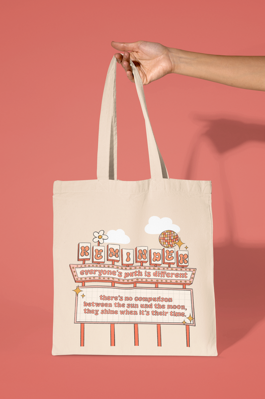 Reminder: Everyone's Path Is Different Groovy Tote Bag