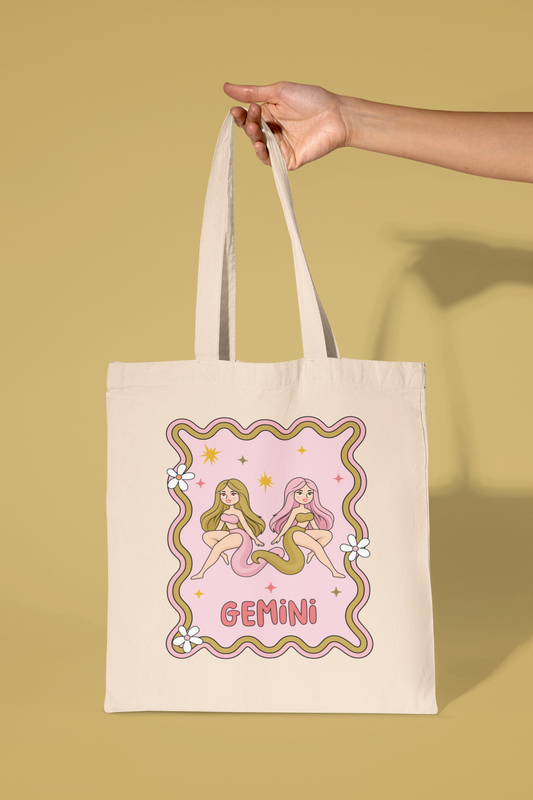 Retro Daisy Zodiac Tote Bag