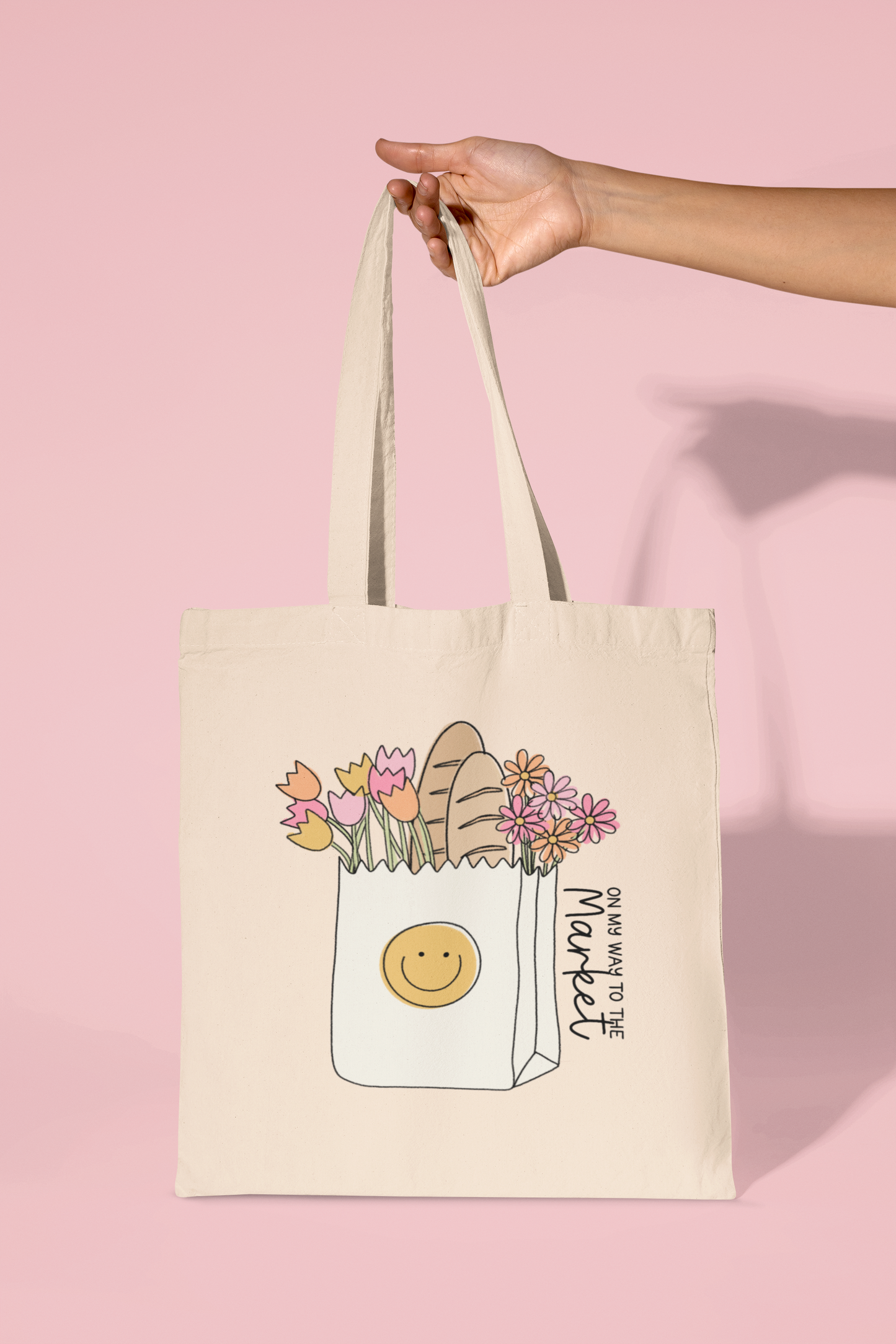 On My Way To The Market Tote Bag
