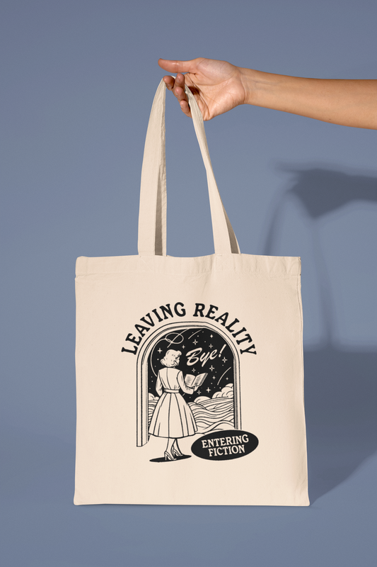 Leaving Reality Entering Fiction Tote Bag