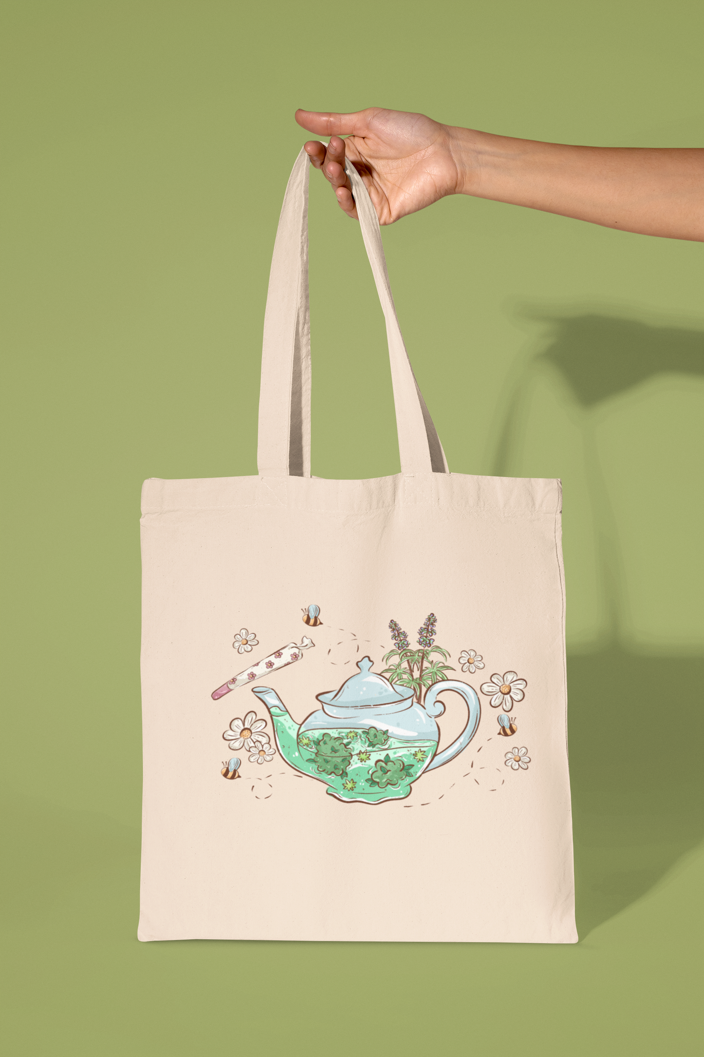 Weed Tea Tote Bag