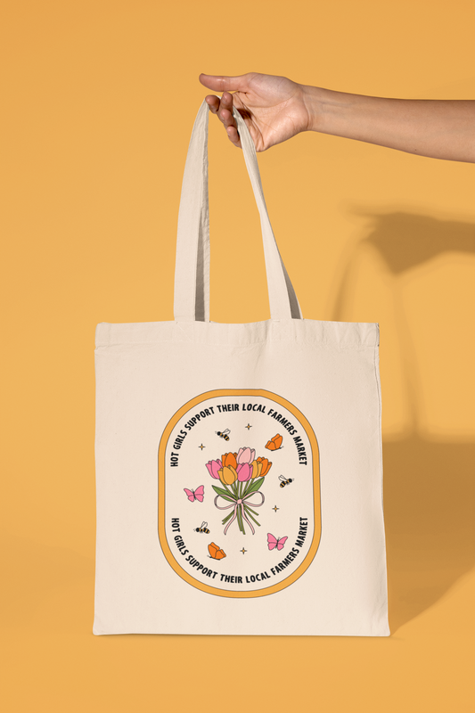 Hot Girls Support Their Local Farmers Market Tote Bag