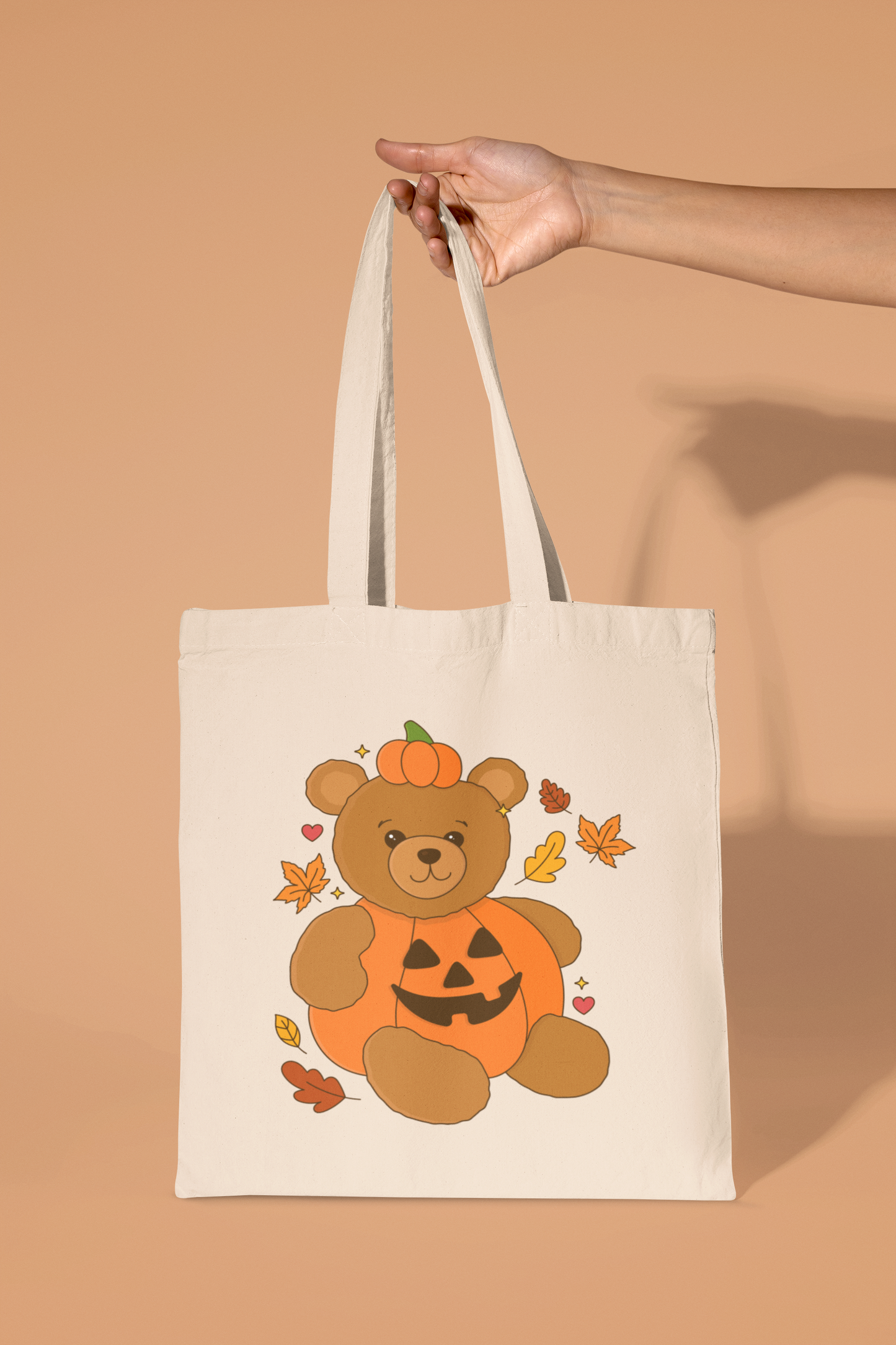 Pumpkin Bear Tote Bag