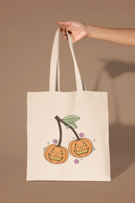 Cherry Jack O'Lantern Tote Bag