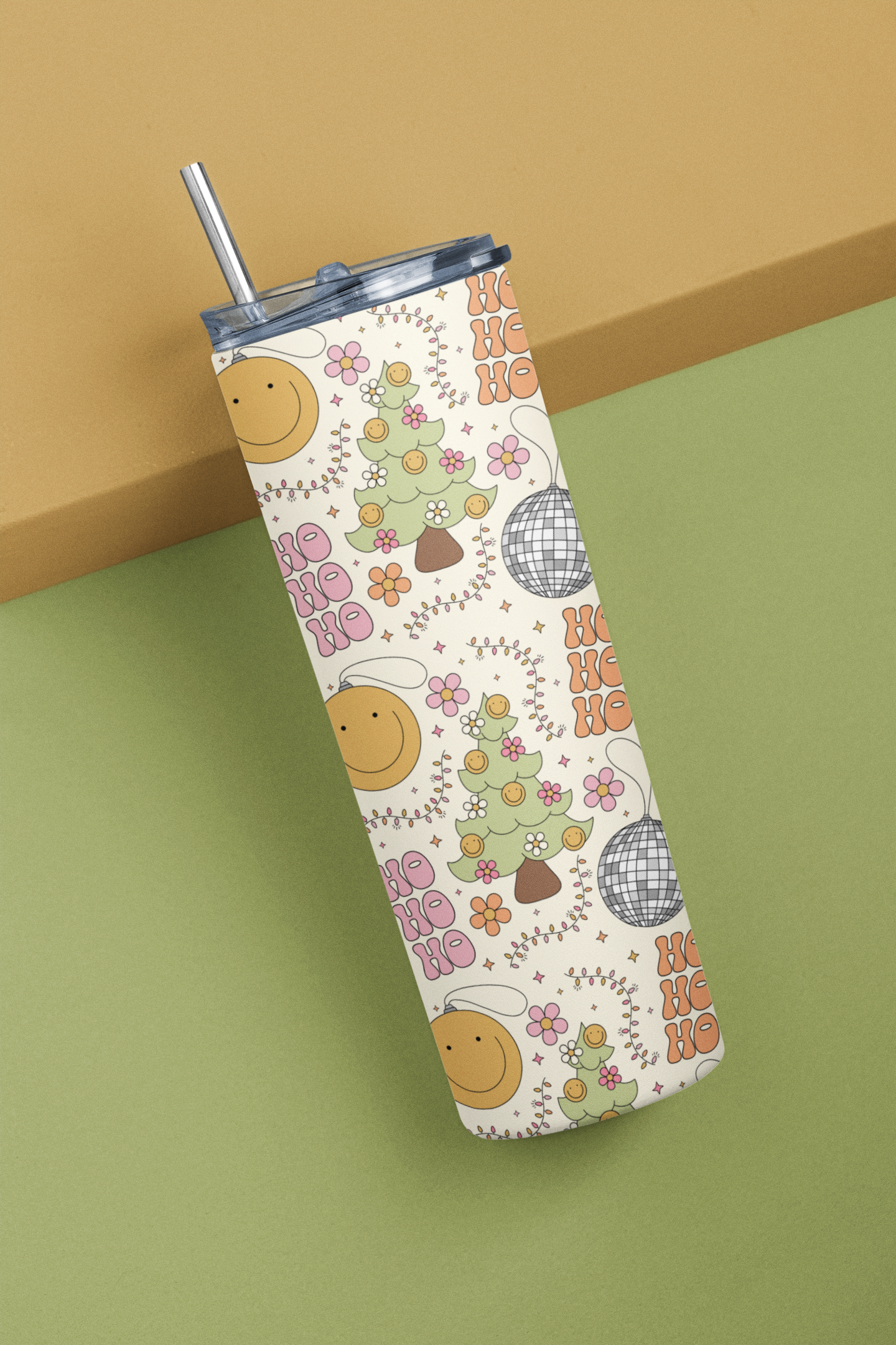 Groovy Christmas Tumbler or Flask