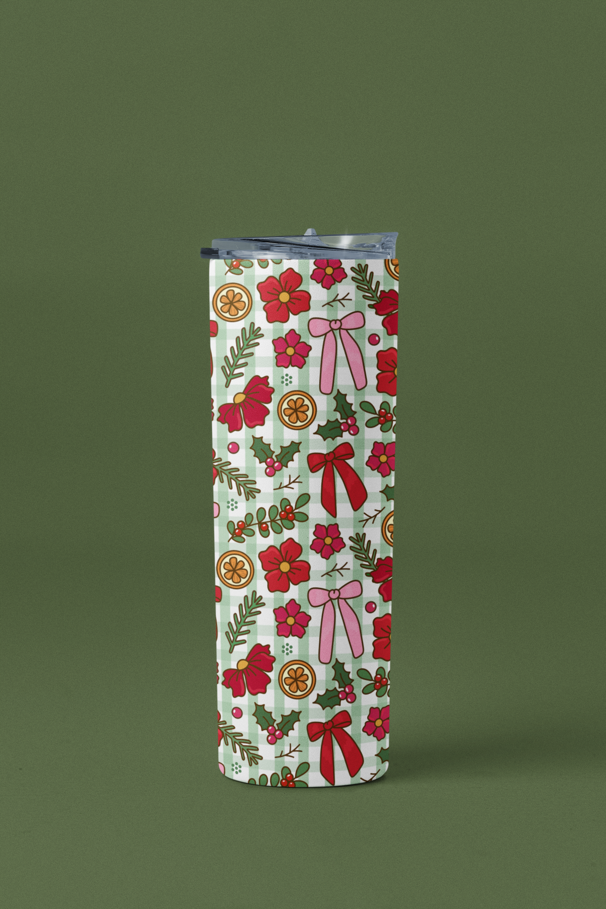 Holiday Floral Tumbler