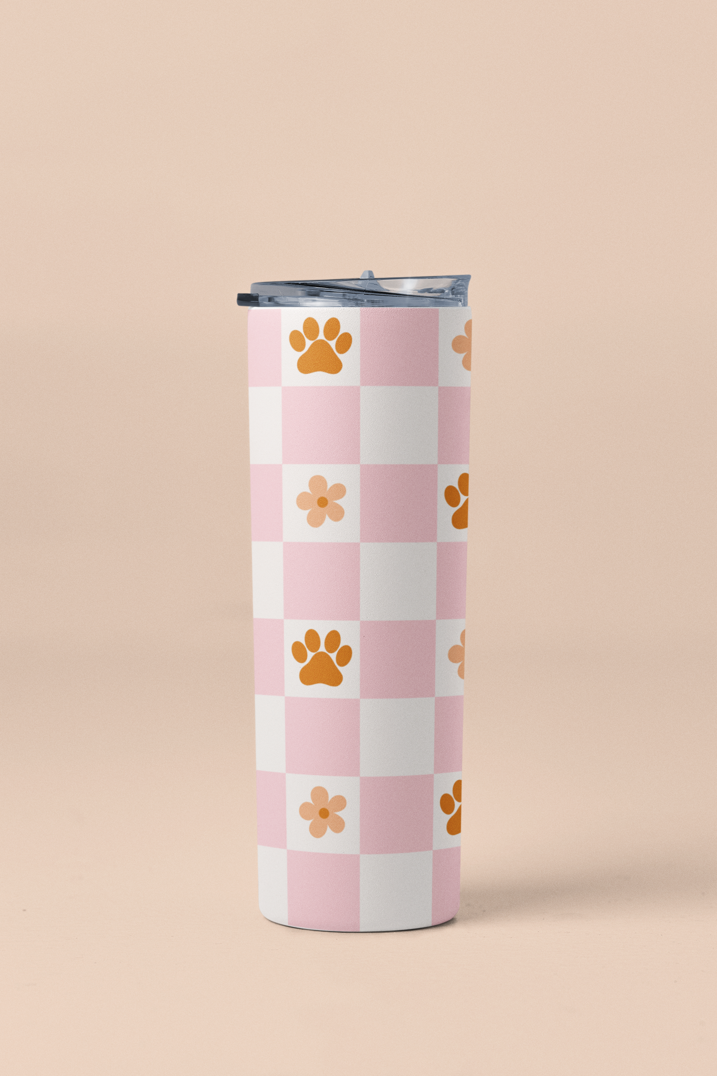 Checkered Paws Tumbler