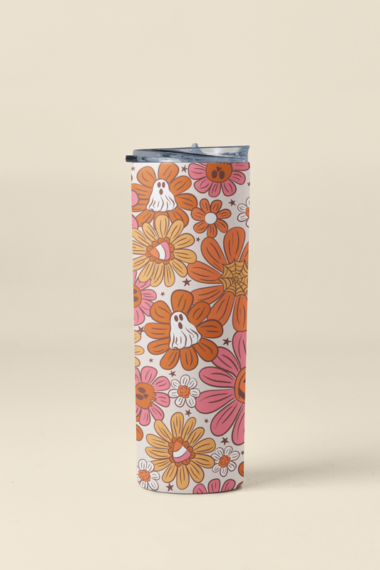 Halloween Florals Tumbler or Flask