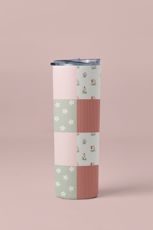 Earthy Patchwork Tumbler