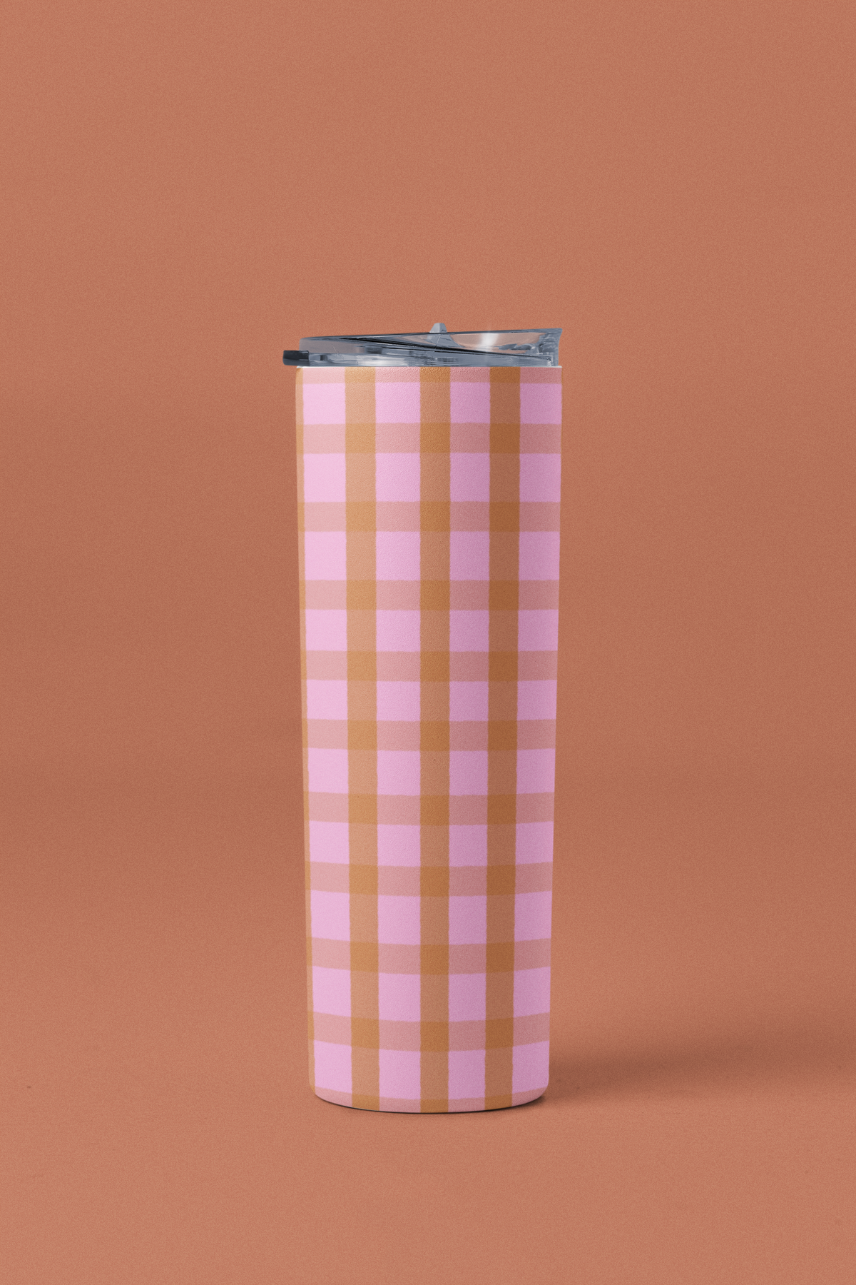 Pink Honey Gingham Tumbler