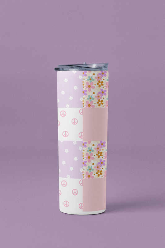 Purple Pastel Patchwork Tumbler