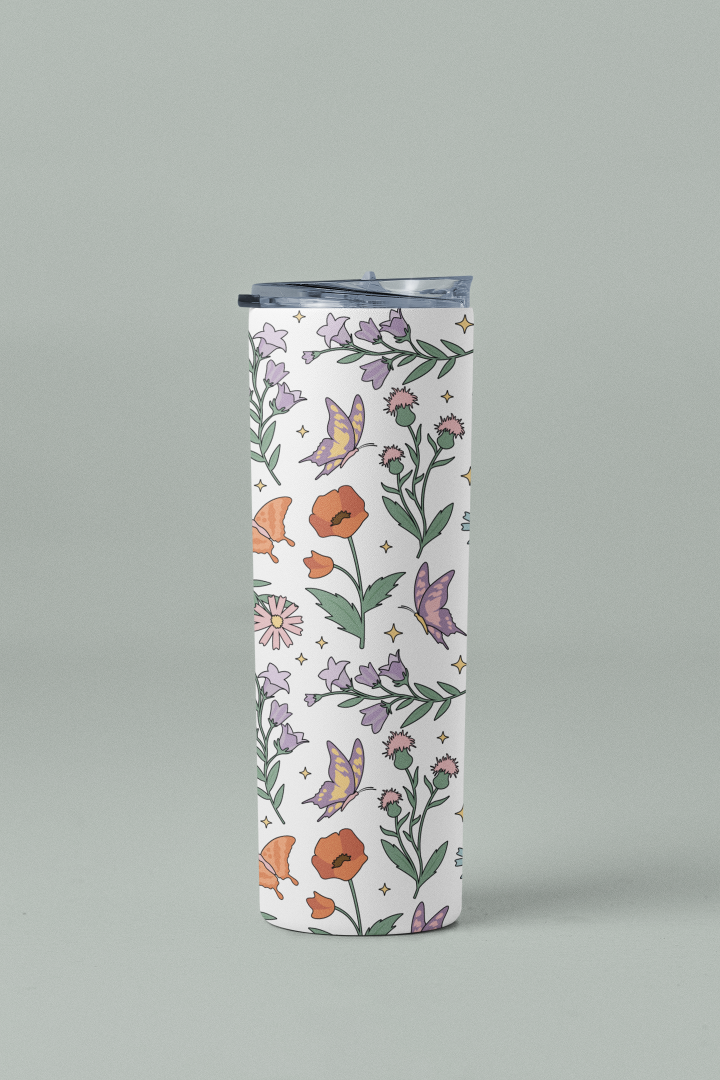 Flowers & Butterflies Tumbler