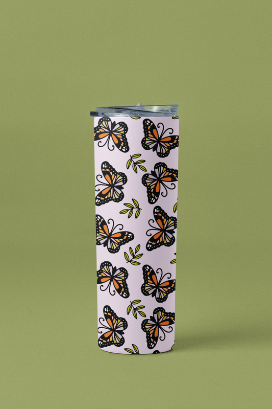 Spring Butterfly Tumbler or Flask