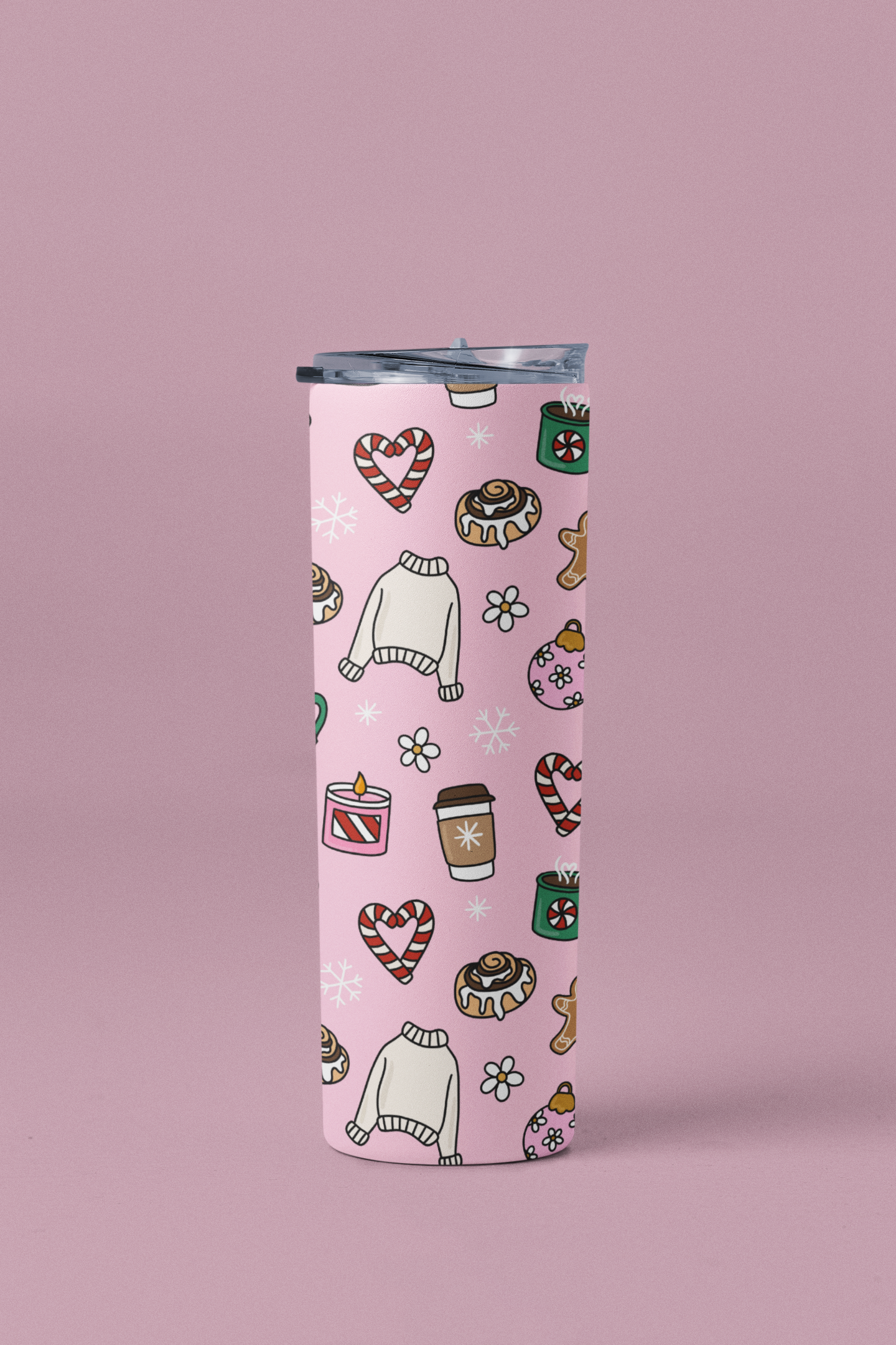Pink Christmas Vibes Tumbler