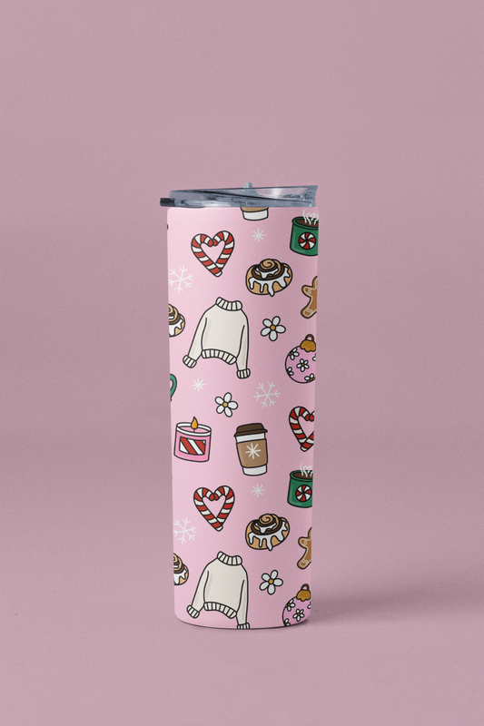 Pink Christmas Vibes Tumbler