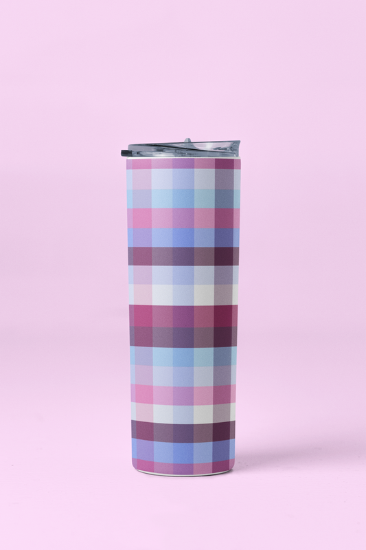Plum Plaid Tumbler