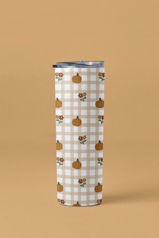 Fall Gingham Tumbler