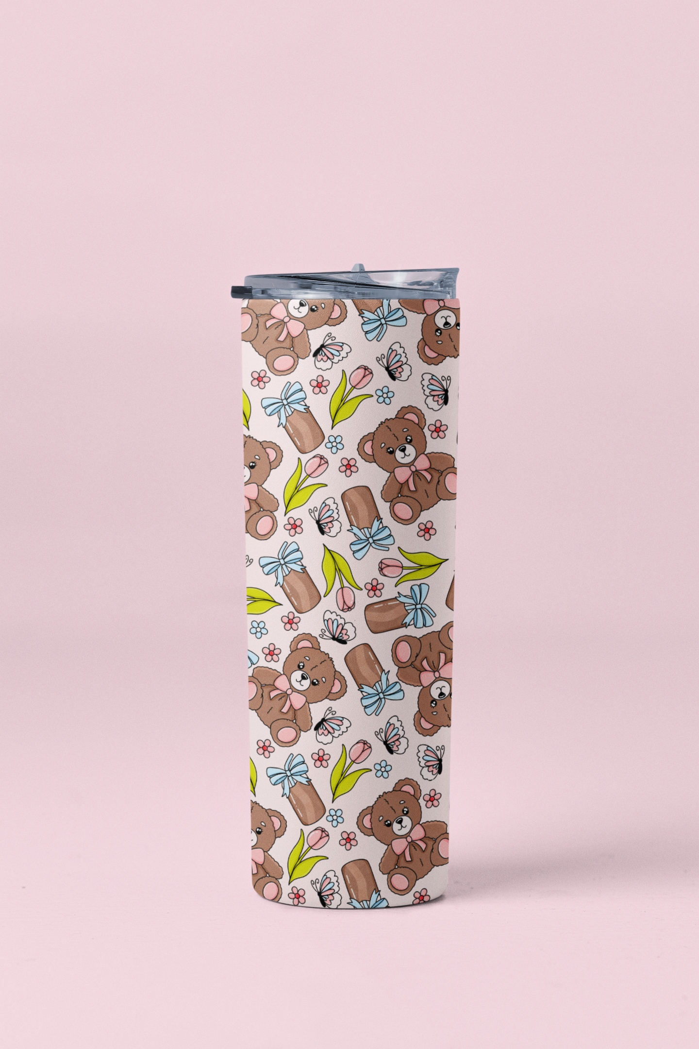 Teddy Bear Tulip Coffee Tumbler