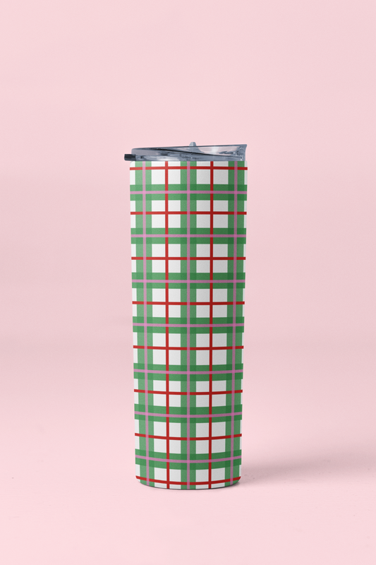Festive Plaid Tumbler