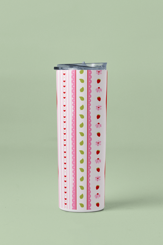 Cutie Strawberry Wallpaper Tumbler