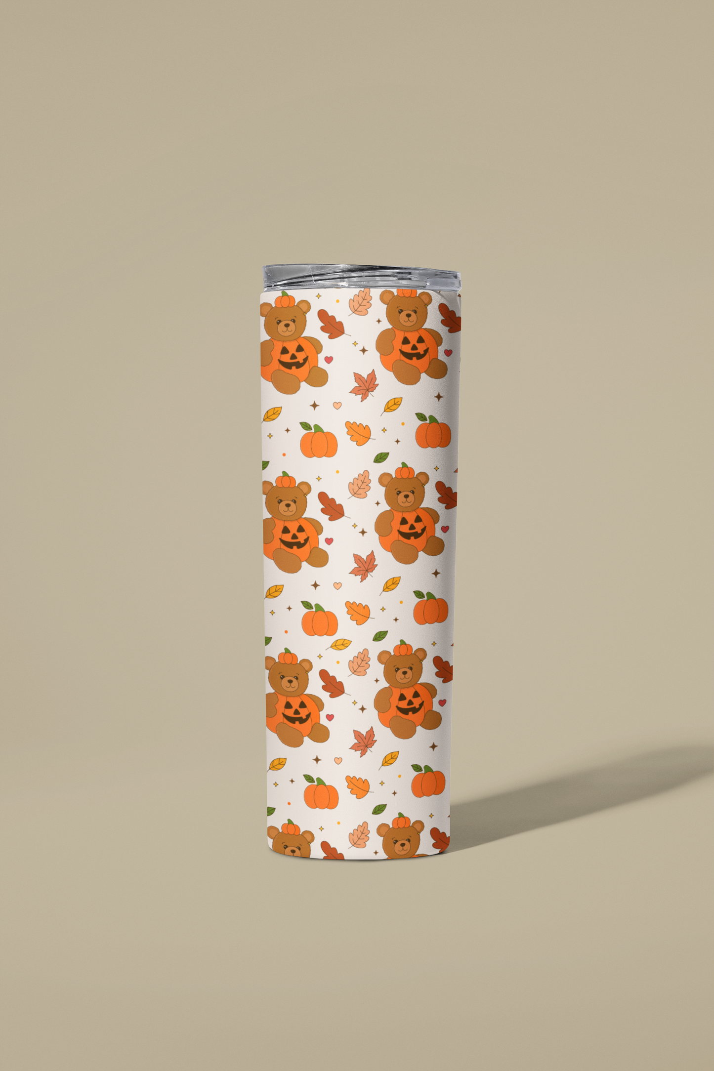 Pumpkin Bear Tumbler or Flask