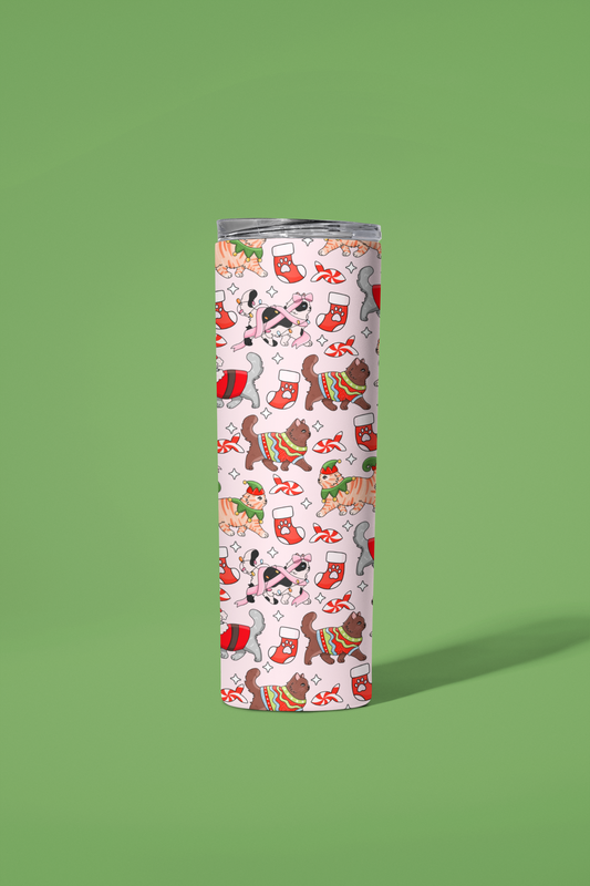 Christmas Kittens Tumbler or Flask