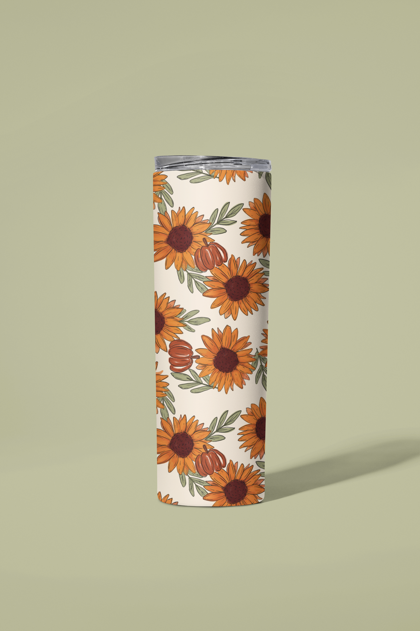 Sunflower Pumpkin Tumbler or Flask