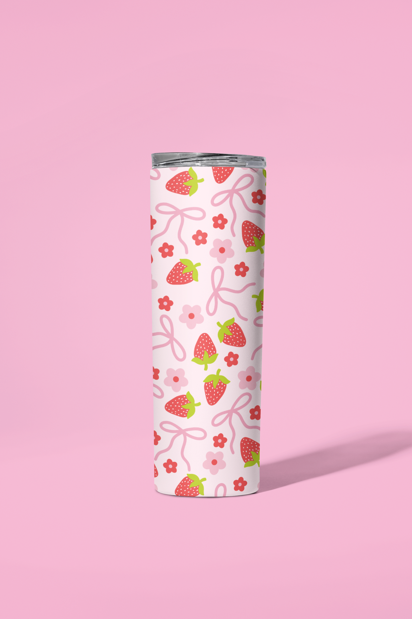 Strawberry Bow Tumbler or Flask