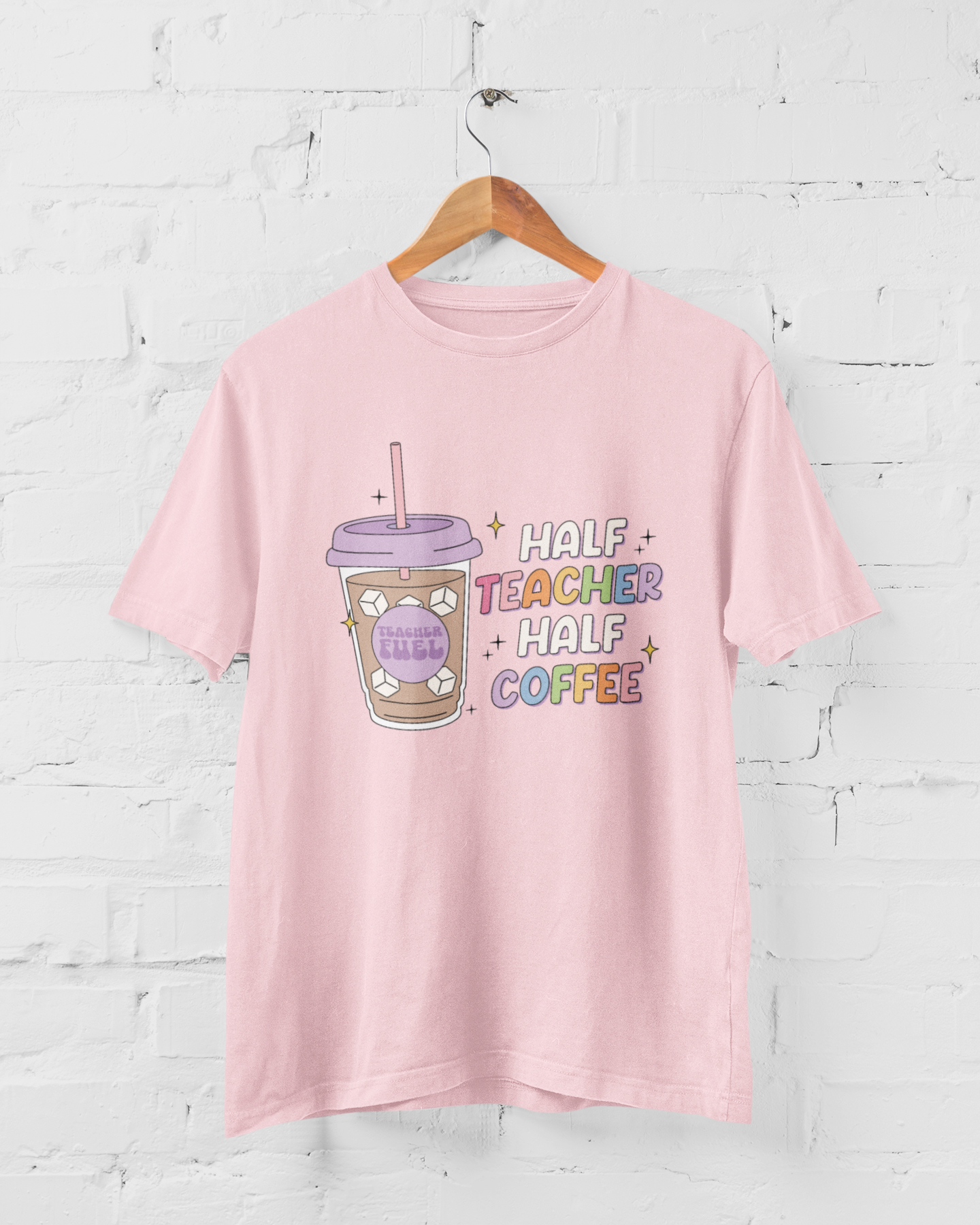 Half Teacher Half Coffee Graphic Top