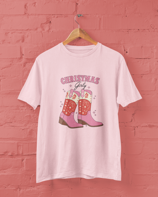 Christmas Girly Boots Graphic Top