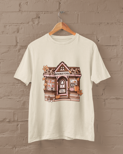 Autumn Bookstore Graphic Top