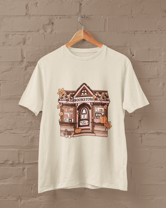 Autumn Bookstore Graphic Top