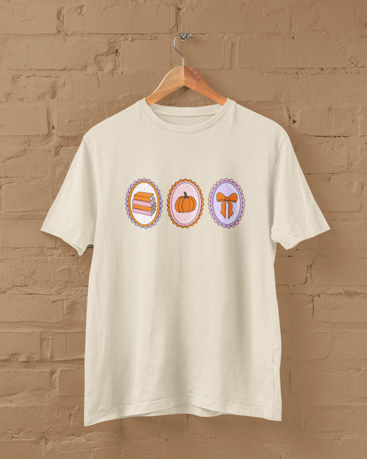 Autumn Bookish Frames Graphic Top