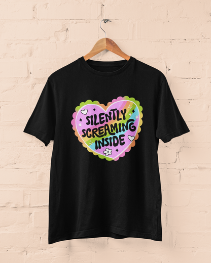 Silently Screaming Inside Graphic Top