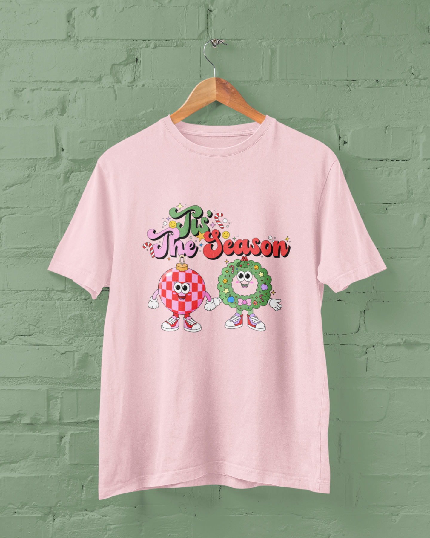 Tis The Season Retro Characters Graphic Top