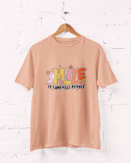 Smile It Confuses People Graphic Top