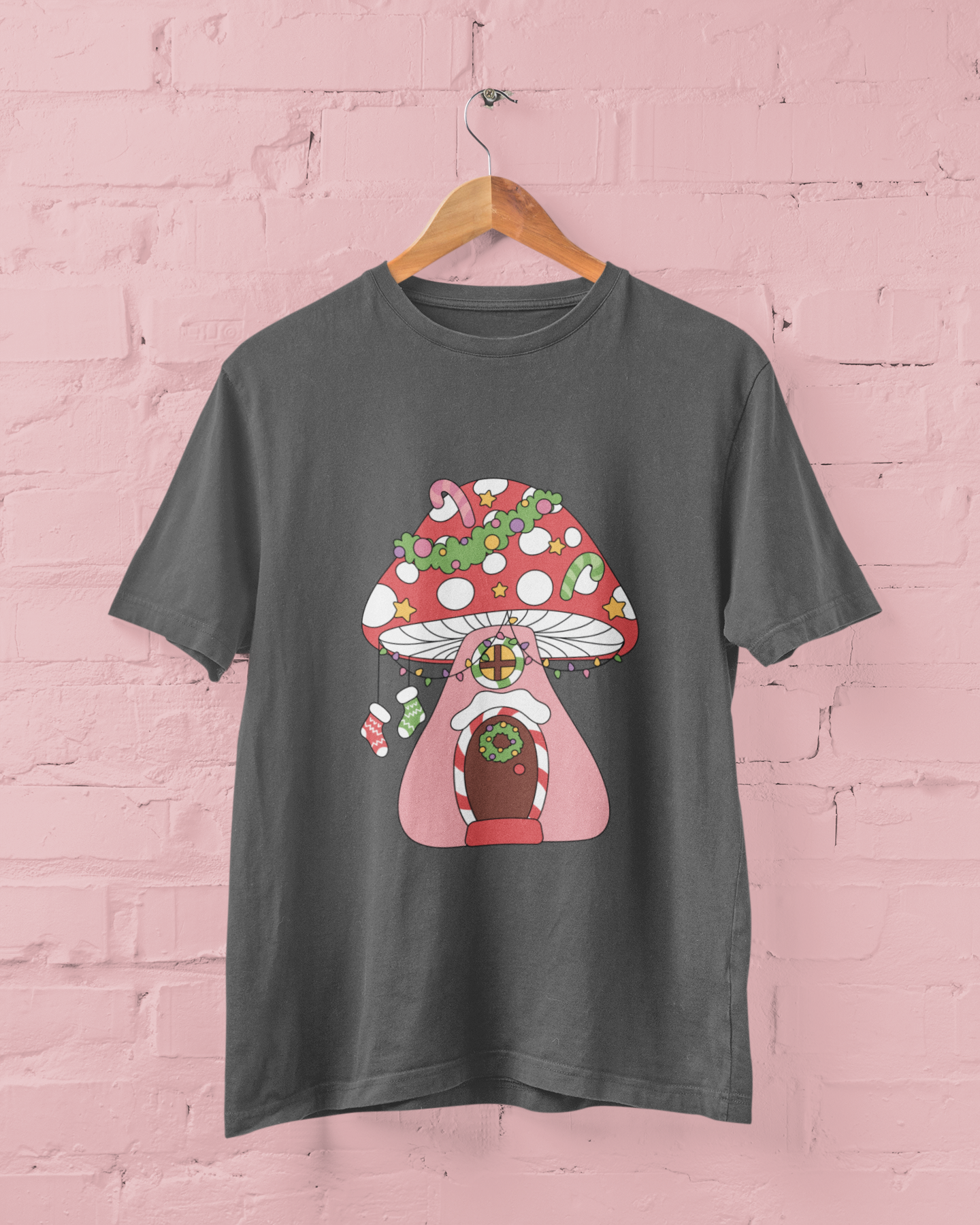 Christmas Mushroom Graphic Top